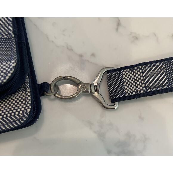 Thirty-One All About the Benjamins Wallet Gray Woven Fabric Clutch Wristlet Zip - Picture 5 of 7